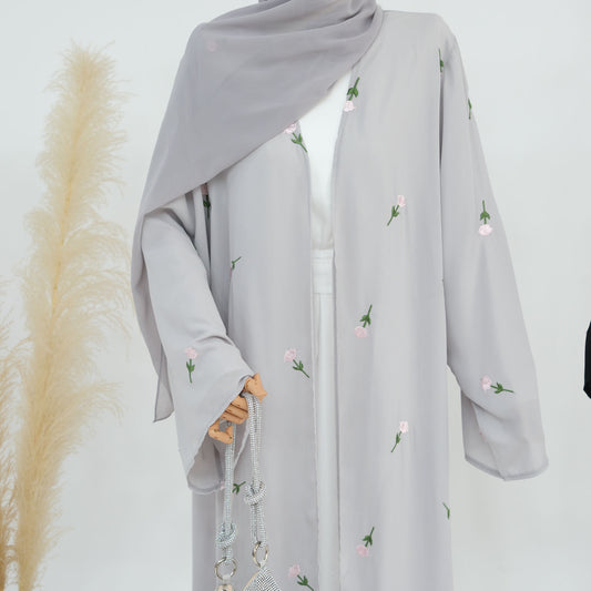 Rosebud Embroidered Abaya