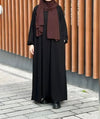 Front Open zipper Abaya