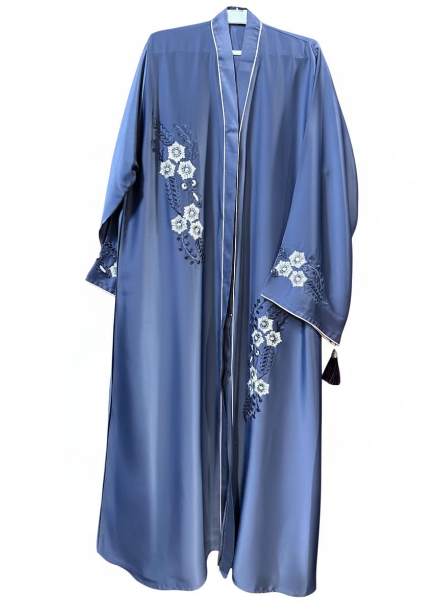 The Front‑open Embroidered abaya (TikTok fabric)