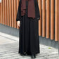 Front Open zipper Abaya