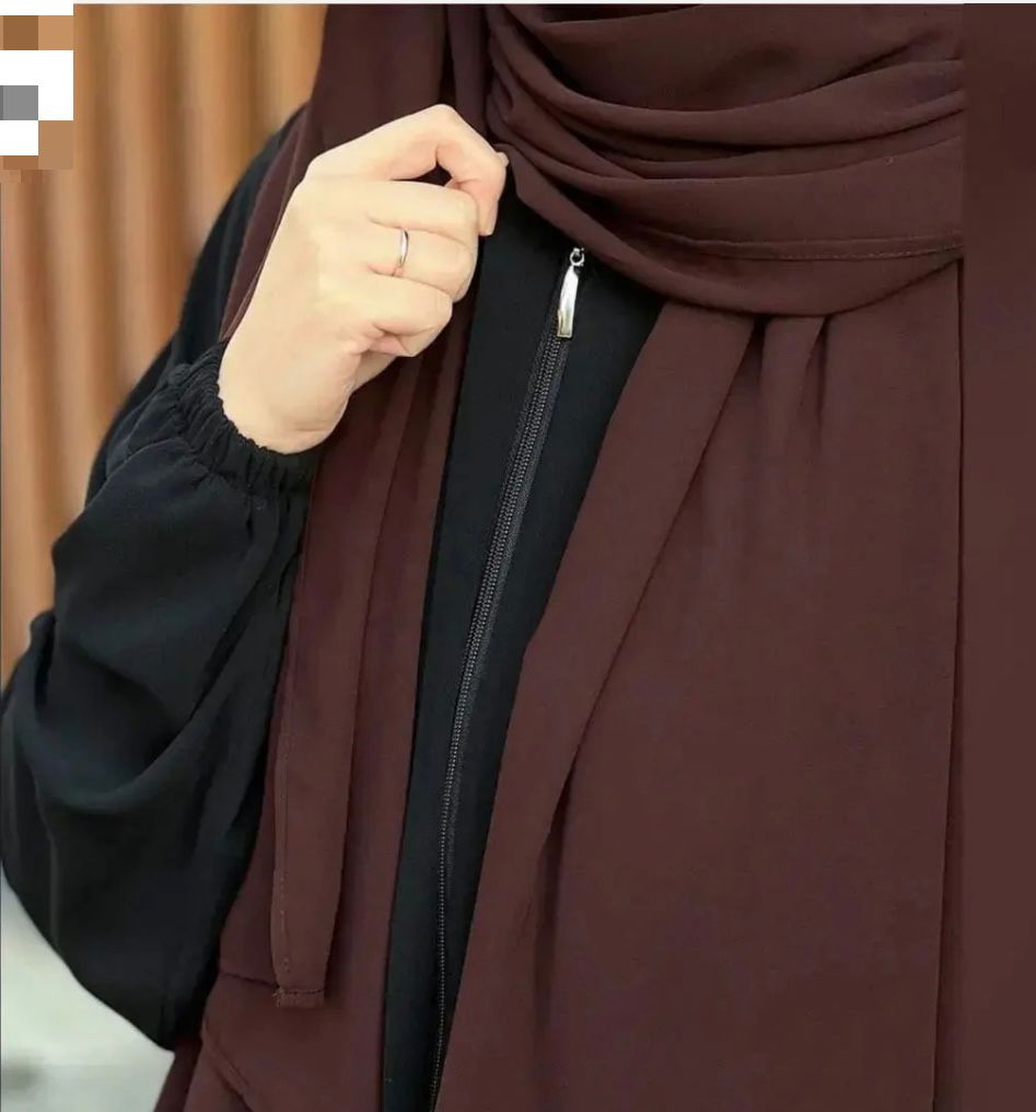 Front Open zipper Abaya
