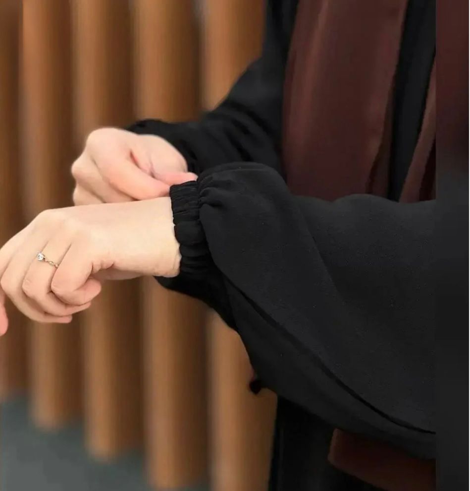 Front Open zipper Abaya