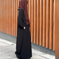 Front Open zipper Abaya
