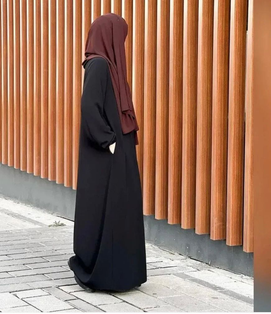 Front Open zipper Abaya