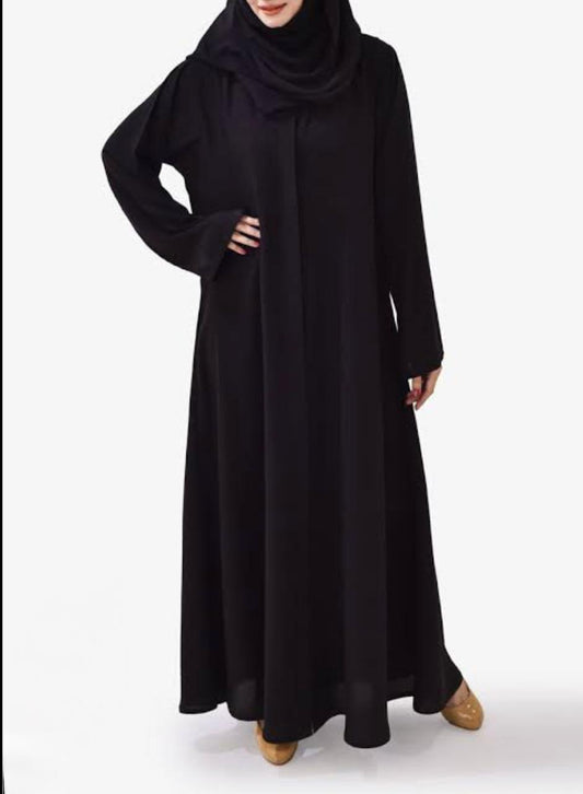 Front open Black Abaya