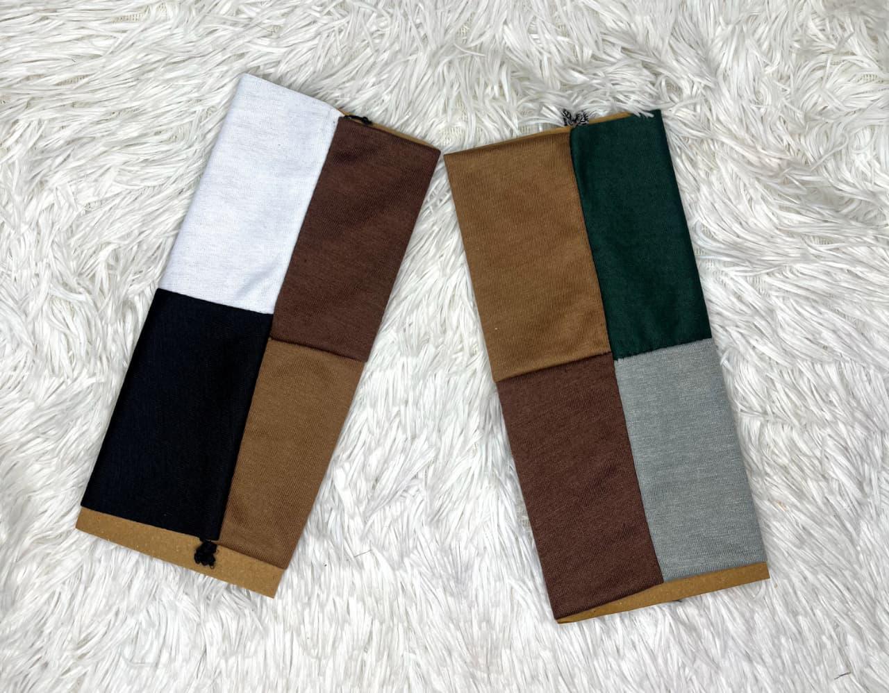 Color‑Block Jersey Inner Hijab