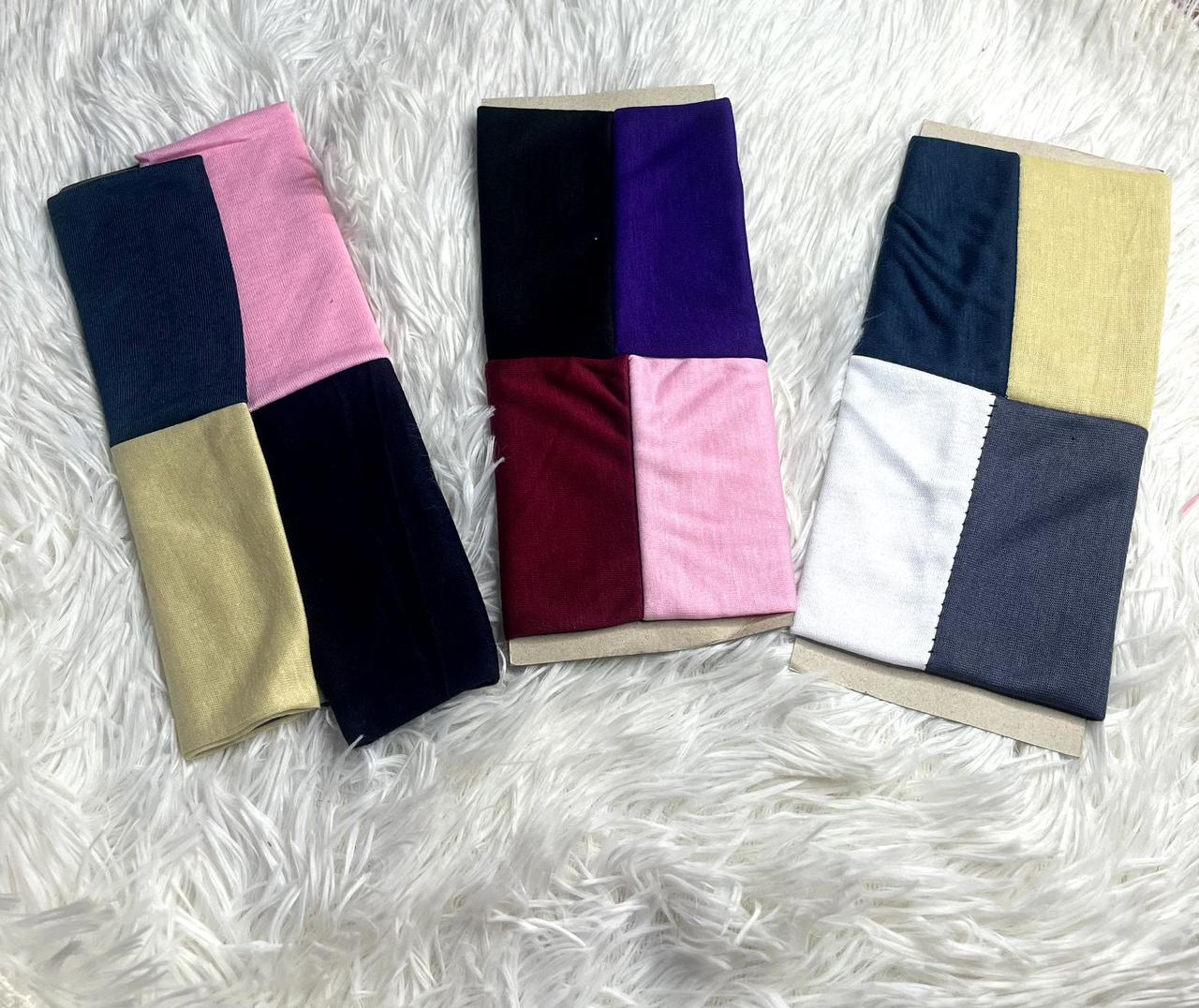 Color‑Block Jersey Inner Hijab