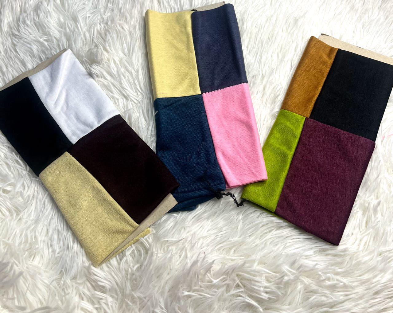 Color‑Block Jersey Inner Hijab