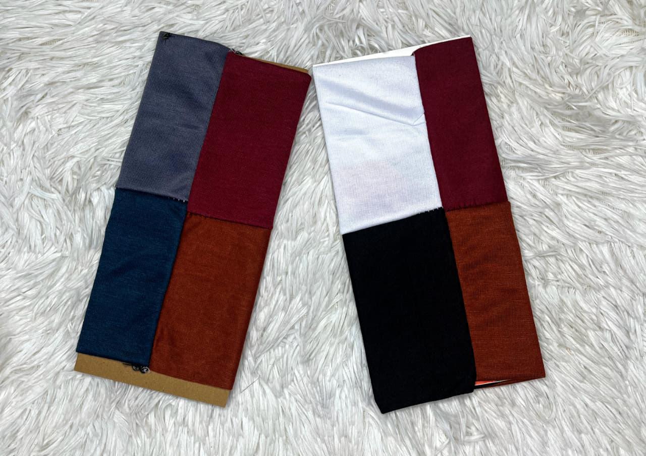 Color‑Block Jersey Inner Hijab