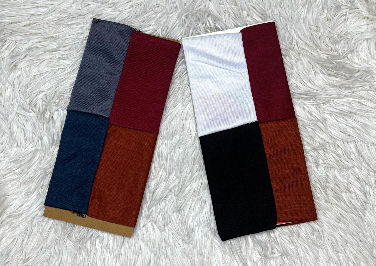 Color‑Block Jersey Inner Hijab