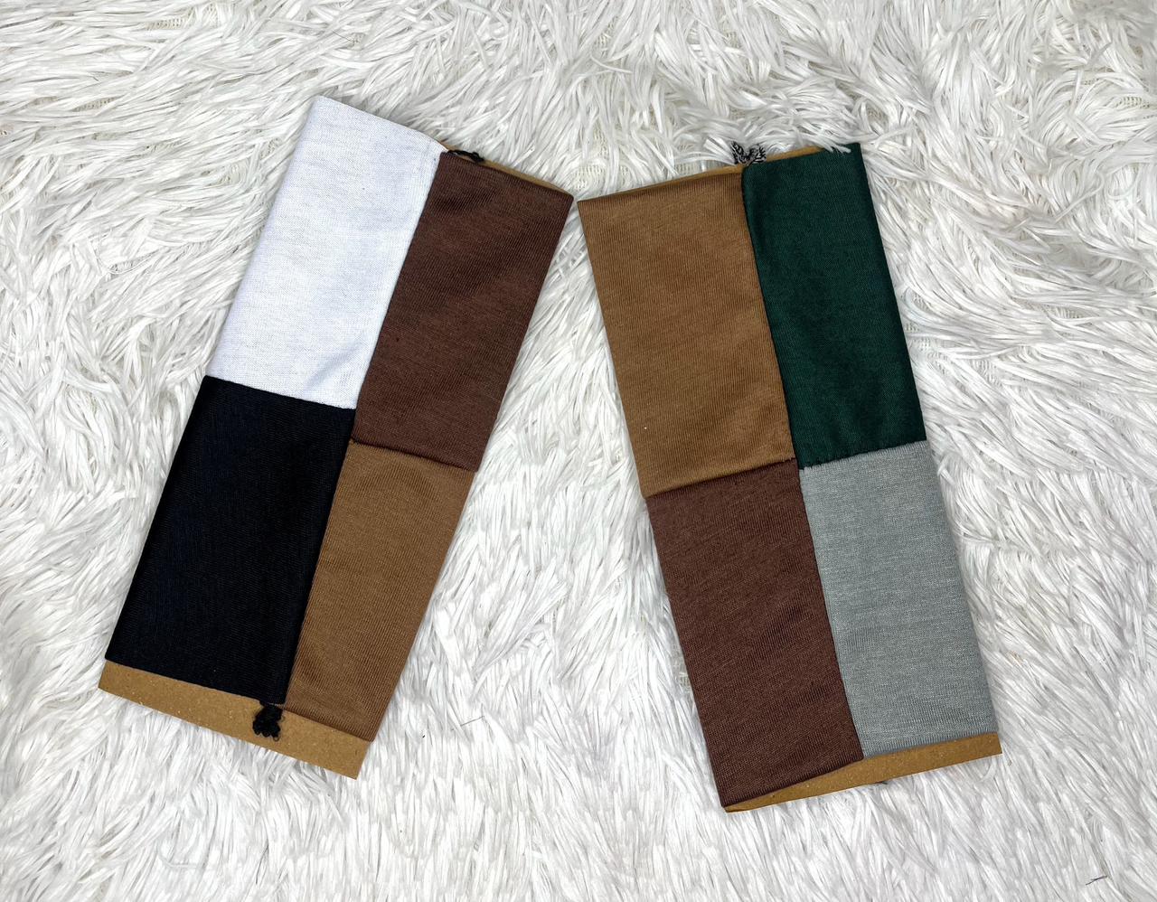 Color‑Block Jersey Inner Hijab