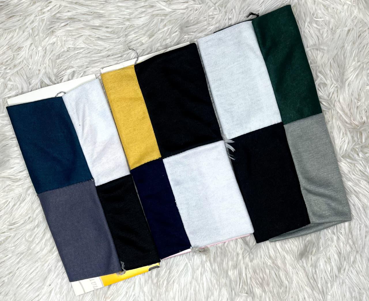 Color‑Block Jersey Inner Hijab