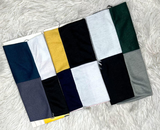 Color‑Block Jersey Inner Hijab