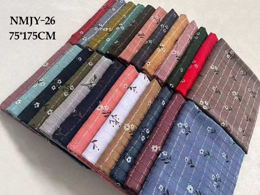 NMJY-25 Printed Crinkle Cotton Hijab