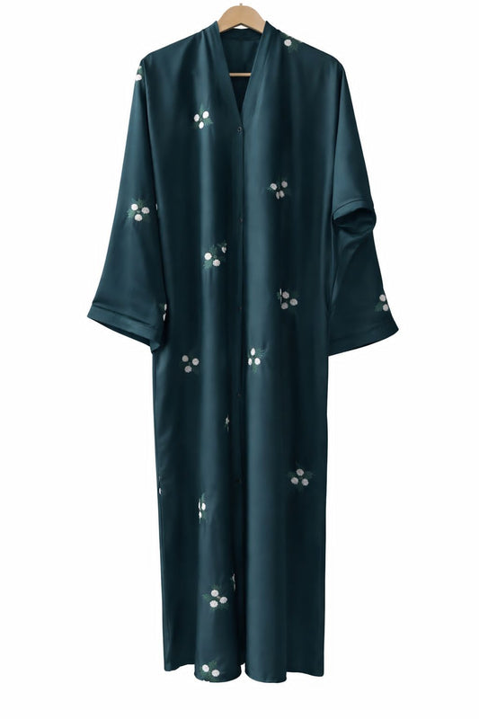 Floral Tiktok Fabric Abaya