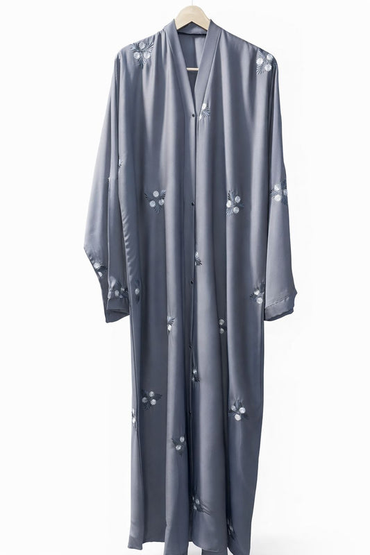 Floral Tiktok Fabric Abaya