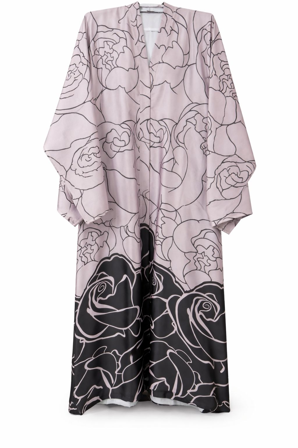 Front Open Floral Pattern Abaya