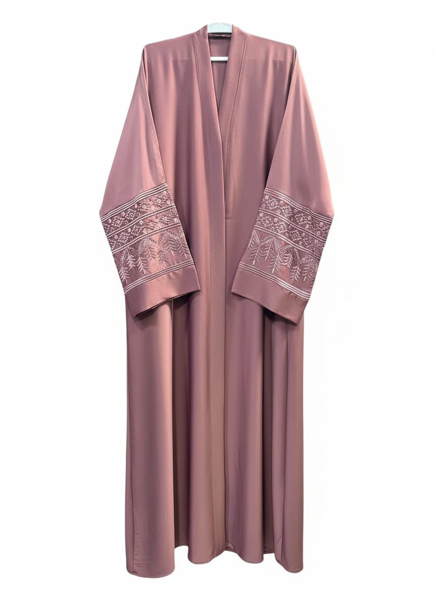 Front open Sleeves Embroidery