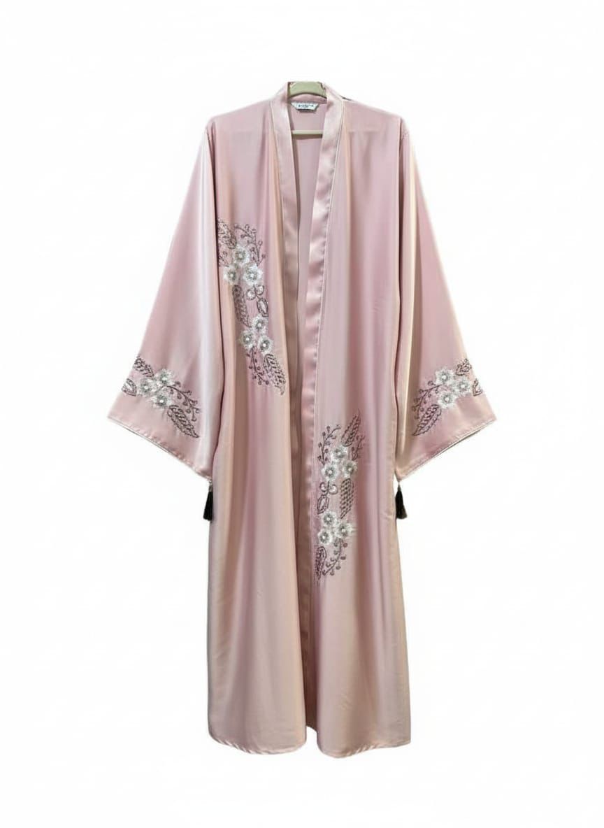 The Front‑open Embroidered abaya (TikTok fabric)