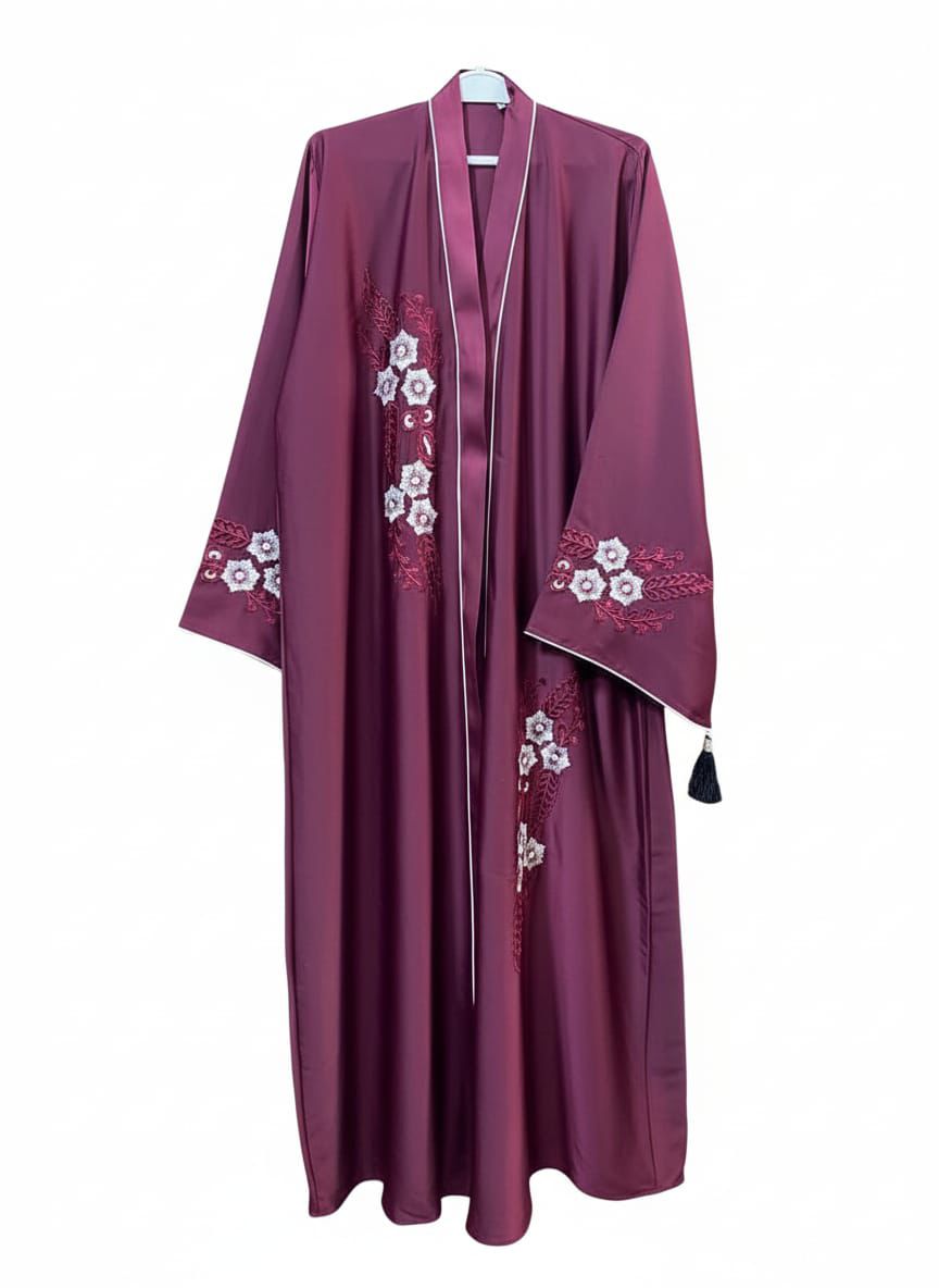 The Front‑open Embroidered abaya (TikTok fabric)