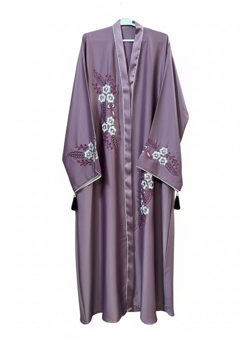 The Front‑open Embroidered abaya (TikTok fabric)