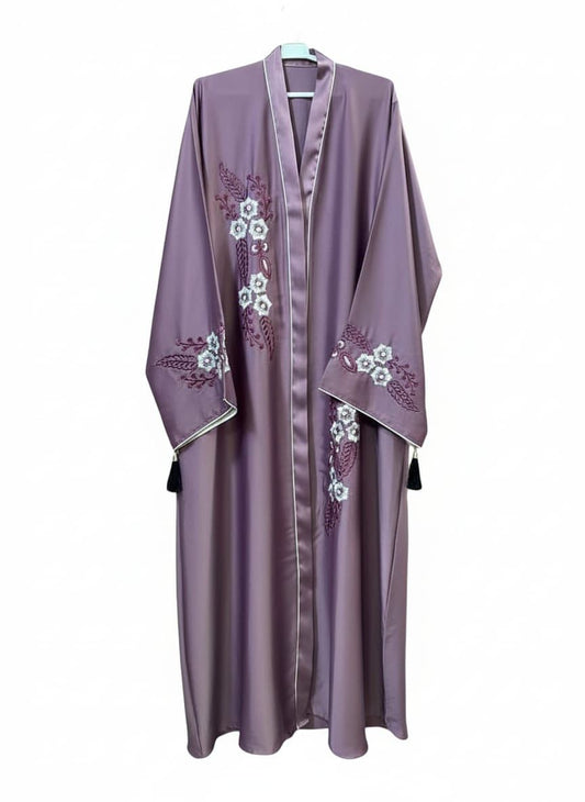 The Front‑open Embroidered abaya (TikTok fabric)
