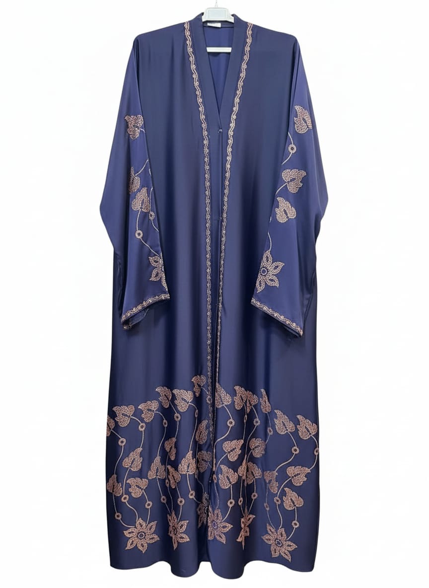 DMC Stone Work, Front Open Abaya, Tiktok fabric