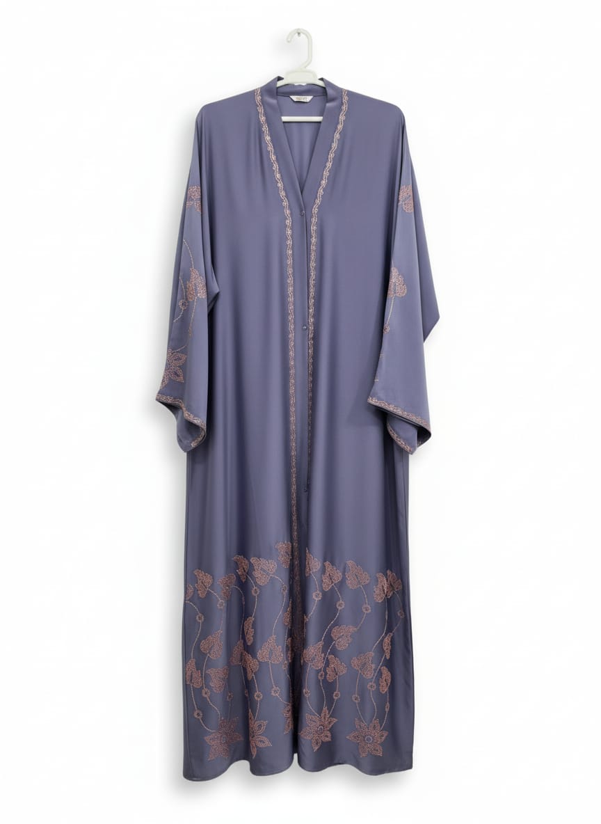 DMC Stone Work, Front Open Abaya, Tiktok fabric
