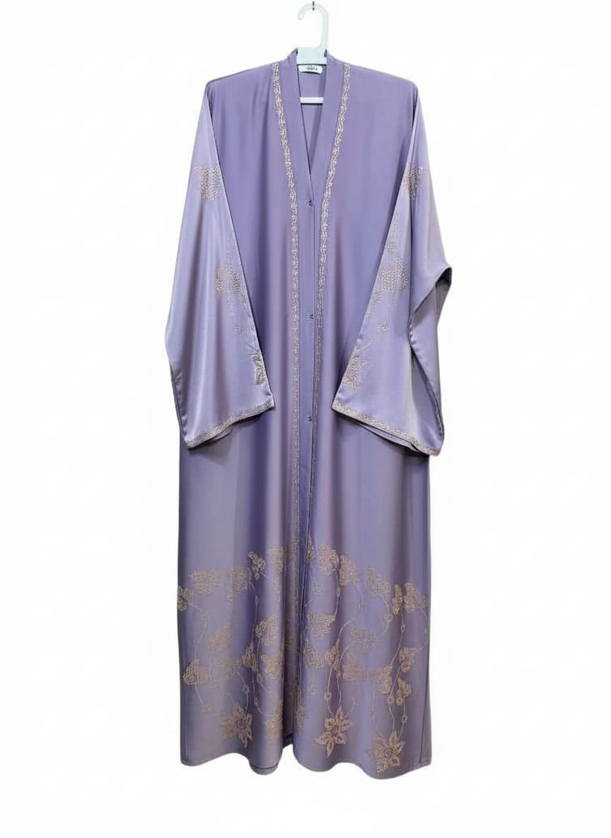 DMC Stone Work, Front Open Abaya, Tiktok fabric