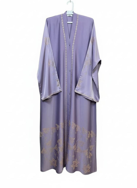 DMC Stone Work, Front Open Abaya, Tiktok fabric