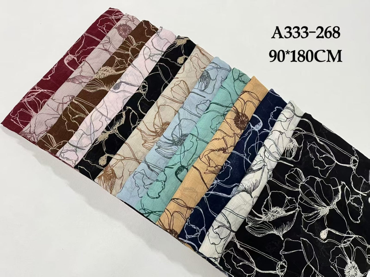Printed Lawn Hijab (Pack of 12)