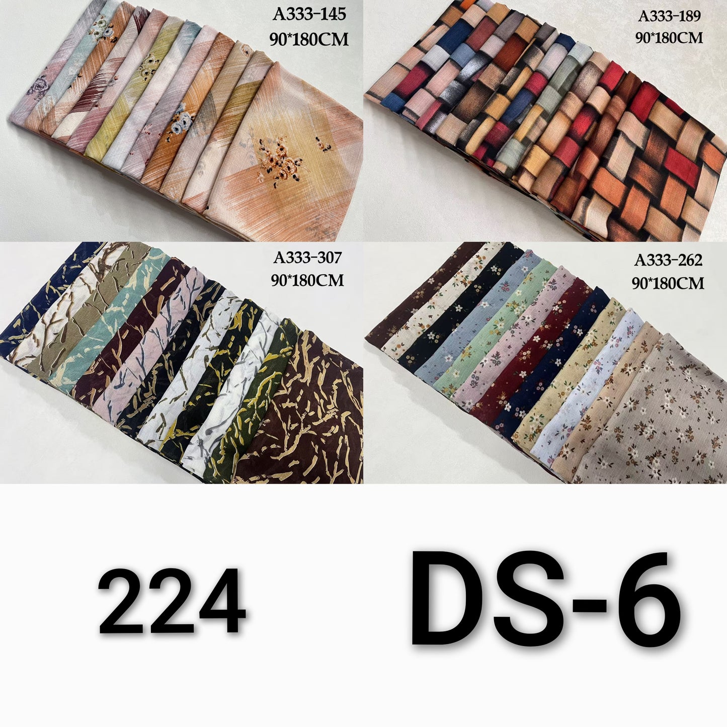 Printed Lawn Hijab (Pack of 12)