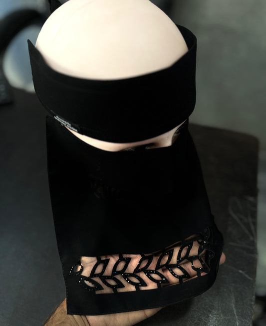 Premium Laser-Cut Chiffon Niqab