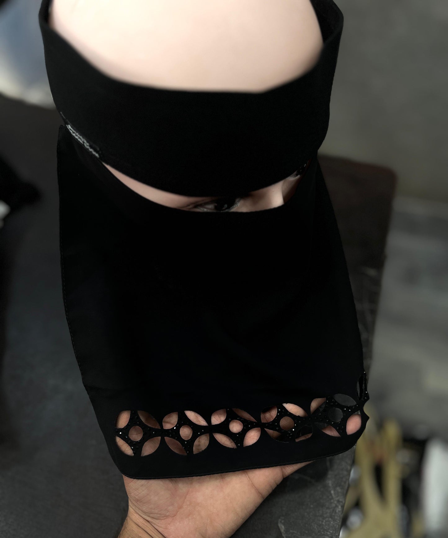 Premium Laser-Cut Chiffon Niqab