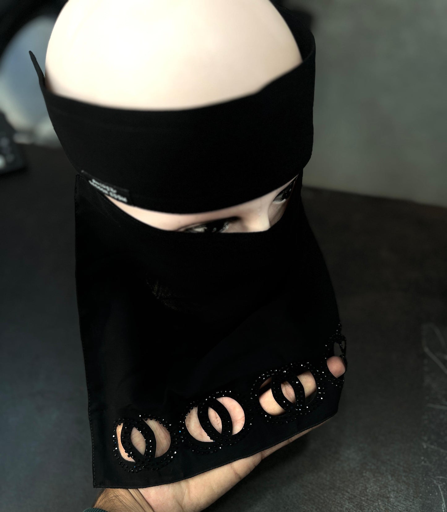 Premium Laser-Cut Chiffon Niqab