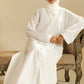 White Front Open Abaya